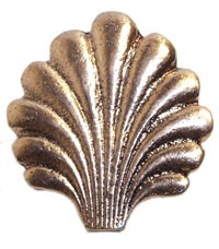 Emenee MK1022ABB, Knob, Sea Shell, Antique Bright Brass