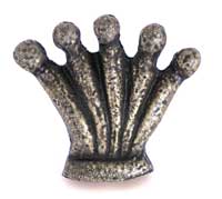 Emenee MK1063ABR, Knob, Crown, Antique Matte Brass