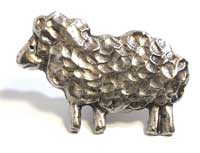 Emenee MK1069ABB, Knob, Sheep, Antique Bright Brass
