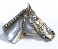 Emenee MK1127AMS, Knob, Horse Head, Antique Matte Silver