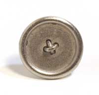 Emenee MK1211ABR, Knob, Small Button, Antique Matte Brass