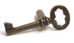 Emenee MK1214ABR, Knob, Key, Antique Matte Brass