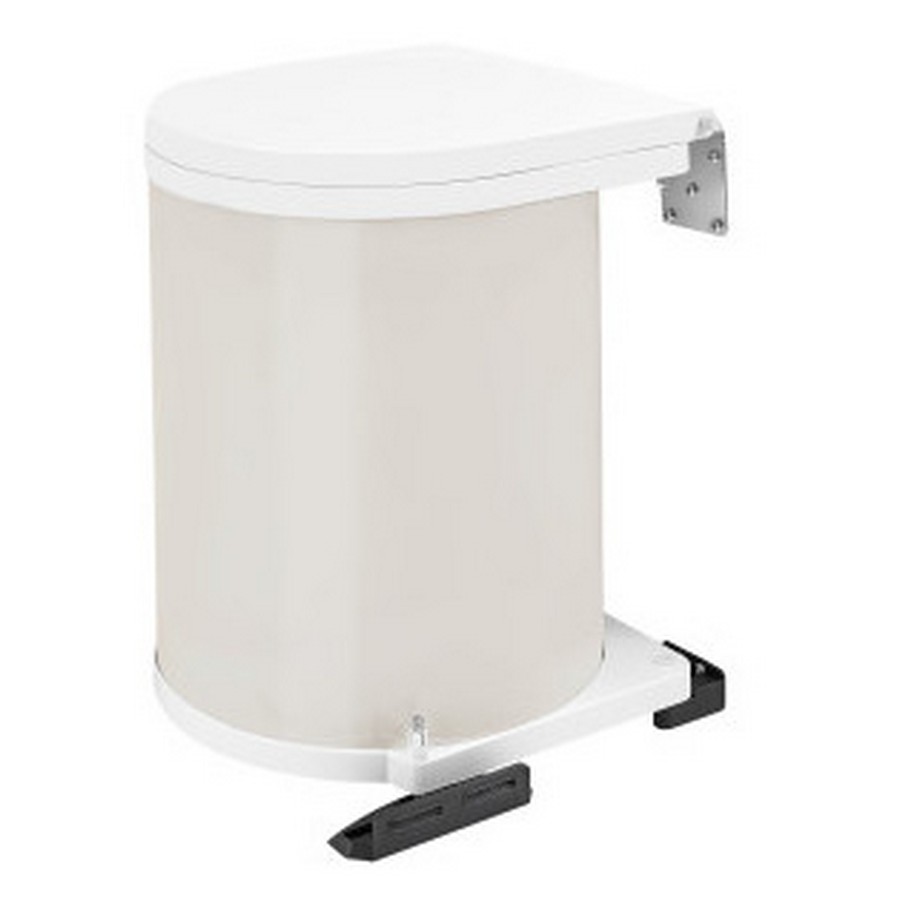 15 Liter Pivot Out Waste Container White Rev-A-Shelf 8-010412-15