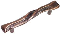 Emenee OR130ACO, Handle, Grooved, Antique Matte Copper