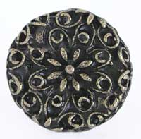 Emenee OR159AMS, Knob, Large Flower Filigree, Antique Matte Silver