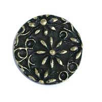 Emenee OR160AMS, Knob, Small Flower Filigree, Antique Matte Silver