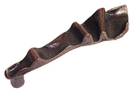 Emenee OR204ABR, Handle, Rippled, Antique Matte Brass