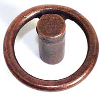 Emenee OR222ABR, Knob, Small Circle, Antique Matte Brass