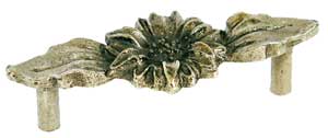 Emenee OR262ABS, Handle, Sunflower, Antique Bright Silver