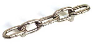 Emenee OR275ABS, Handle, Chain, Antique Bright Silver