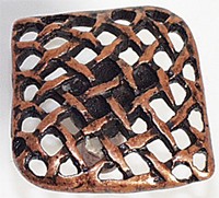 Emenee OR103ACO, Knob, Large Crosshatch, Antique Matte Copper