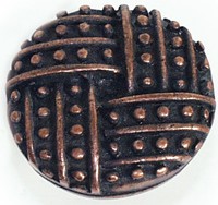 Emenee OR111ACO, Knob, Lines With Dots, Antique Matte Copper