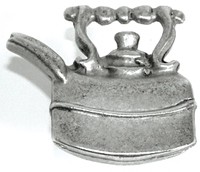 Emenee OR151ABS, Knob, Tea Pot, Antique Bright Silver