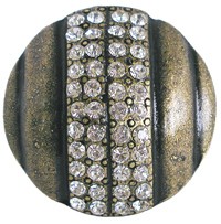 Emenee OR171BS, Knob, Large Round Rhinestone, Bright Silver