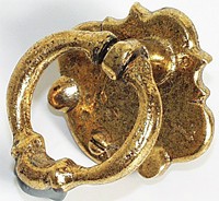 Emenee OR176ABB, Knob, Antique Knocker, Antique Bright Brass