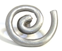 Emenee OR294ABS, Knob, Solid Swirl, Antique Bright Silver