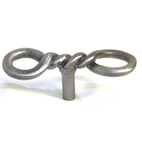 Emenee OR297ABS, Knob, Twisted Wire, Antique Bright Silver
