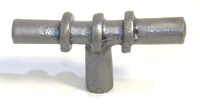 Emenee OR299AMS, T-Knob, Ringed, Antique Matte Silver