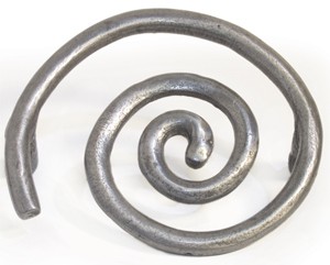 Emenee OR322ABS, Pull, Solid Swirl, Antique Bright Silver