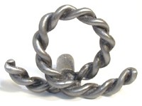 Emenee OR328ABS, Knob, Rope Open, Antique Bright Silver