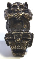 Emenee OR370ABR, Knob, Sitting Gargoyle, Antique Matte Brass