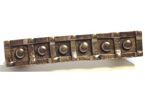 Emenee OR378ABR, Handle, 6-Button, Antique Matte Brass