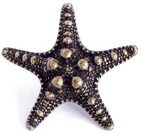 Emenee OR421ABS, Knob, Sea Star, Antique Bright Silver