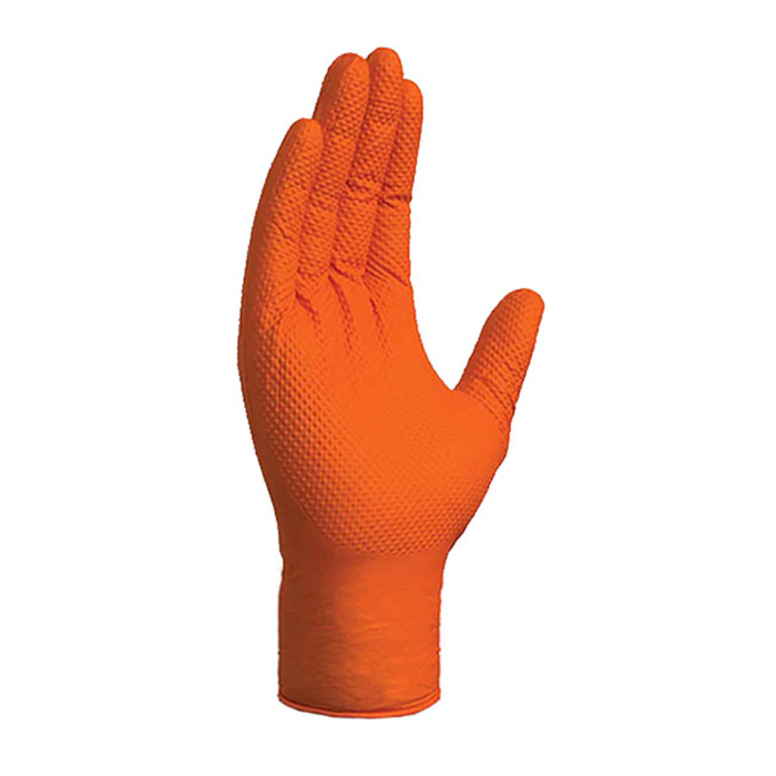 8 Mil Orange Nitrile Disposable Gloves Size M 50/Box WE Preferred 0899470228804  500