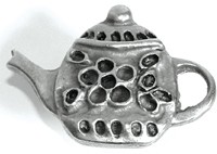 Emenee PFR114ABR, Knob, Small Teapot, Antique Matte Brass