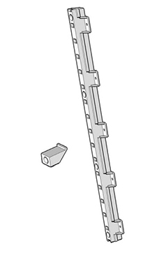 Quicktray Pilaster Side Mounting Bracket System 1" Beige Tenn-Tex B-520-02