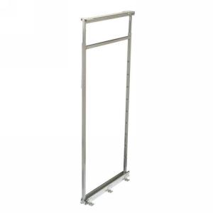 KV P4650CM-FN, Pantry Pull-Out Frame, Frosted Nickel, Baskets Center Mount, 3-13/16 W x 48in to 53-3/8 H x 22-1/4 D, Max Baskets: 5