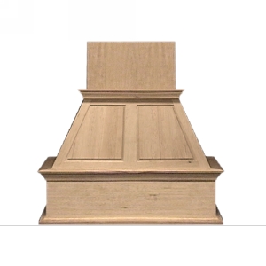 Upper Raised Panel 36" Wide Island Range Hood No Liner Hickory VMI FDWHRP01 IS 36 H