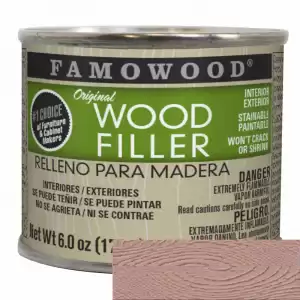 FamoWood 36141122 Wood Filler, Solvent Based, Mahogany, 6 oz (1/4 Pint)
