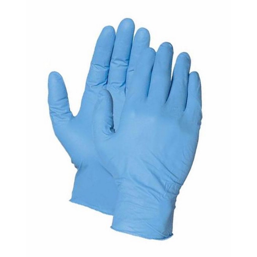 Blue Nitrile Disposable Gloves Size Large 100 Per Box WE Preferred 9501006460 100