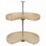 24" Banded Wood Kidney 2 Shelf Lazy Susan Independently Rotating Natural Maple Rev-A-Shelf LD-4BW-472-24-1