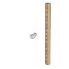 Quicktray Maple Wood Pilaster Side Mounting Bracket System 1" with Beige Insert Tenn-Tex B-510-01