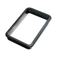 Mockett JB2-90, Square Plastic 1-Piece, Junction Box Grommet Liner, 2-Outlet Box Type, Bore Hole: 4-1/2 L x 2-5/8 W, Black