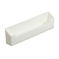 KV PSF11-PF-W, 11in Polymer Sink Tip-Out Tray, KV Slim Series, White, No Tab Stops, 11 L x 1-5/8 D x 3 H, Knape and Vogt