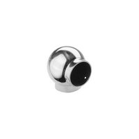 Lavi 44-702/1H, Bar Railing Fitting, Ball 90° Ell Traditional Fitting, 2-1/2 D x 2-3/4 L, Fits Railing Dia: 1-1/2, Satin Stainless Steel