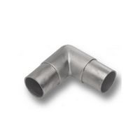 Lavi 44-732/2, Bar Railing Fittings, 90-Degree Ell Flush Fitting, Stainless Steel, 2-1/2 W x 2-1/2 L, Fits Railing dia.: 2in, Satin Stainless Steel