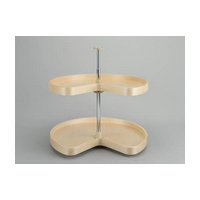 32" Banded Wood Kidney 2 Shelf Lazy Susan Independently Rotating Natural Maple Rev-A-Shelf LD-4BW-472-32-1