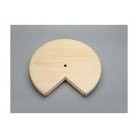 28" Wood Pie-Cut Shaped Lazy Susan Shelf Only Natural Maple Dependently Rotating Bulk-8 Rev-A-Shelf LD-4NW-901-28-8