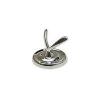 Harney Hardware 15020, Double Robe Hook, Portsmouth Bath Collection, Zinc Robe Hook, Bright Chrome