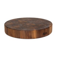 John Boos WAL-CCB183-R 18in dia. Cutting Board, Chopping Block Collection, Walnut, Non-Reversible, 18in Dia. x 3in Thick