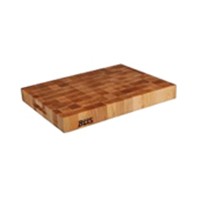 18" x 12" x 1-3/4" Maple Cutting Board with Stainless Steel Bun Feet John Boos MPL1812175-SSF