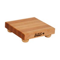 John Boos B9S 9 L Cutting Board with Feet, Gift Collection, Maple, Non-Reversible, 9 L x 9 W x 1-1/2 Thick