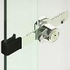 Sliding Glass Door Lock for 1/4" Glass Key # 101TA Bright Nickel CompX Timberline L1-330-101TA