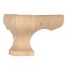 4" x 6" x 6" Corner Round Face Wood Pedestal Foot Cherry  WE Preferred SZDW11204CH