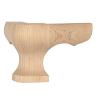 4-1/2" x 6" x 6" Corner Round Face Wood Pedestal Foot Maple  WE Preferred SZDW11205MA