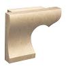 4-1/2" x 6" x 1" Left Straight Edge Wood Pedestal Foot Maple  WE Preferred SZDW11213MA